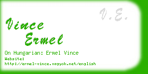 vince ermel business card